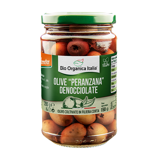 Olive peranzana denocciolate in olio extravergine d’oliva 280g