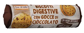 Biscotti digestive con gocce di cioccolato 250gr